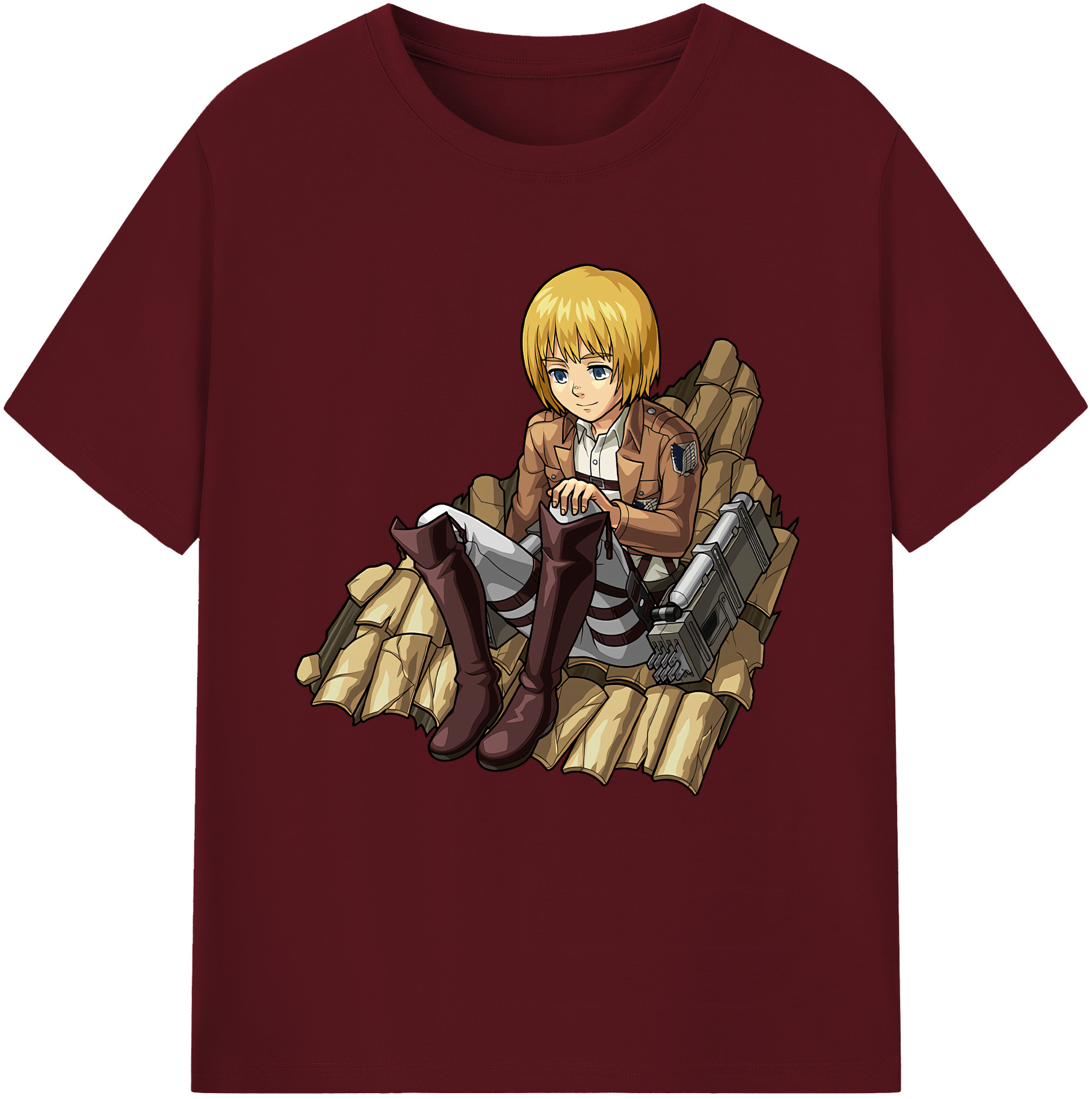 （画像用） 進撃の巨人 アルミン·アルレルト Attack on Titan Armin Arlert 綿100％半袖Tシャツ（フロントプリント）